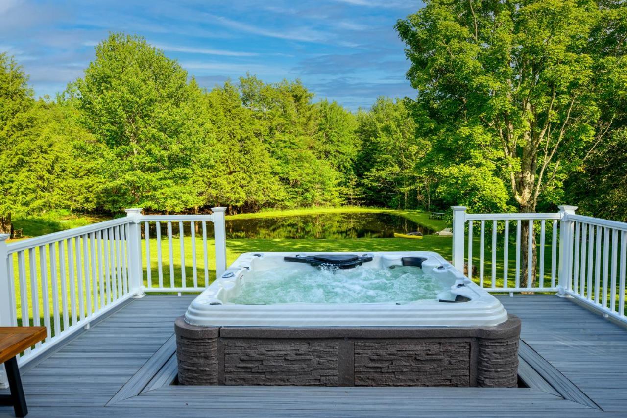 Mountain Blue Vista - Luxury Retreat Near Ski Resorts With Pond, Firepit And Hot Tub Windham Esterno foto